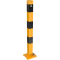 Barrier posts | detachable, removable | yellow / black | 70 x 70 mm | without eyelet